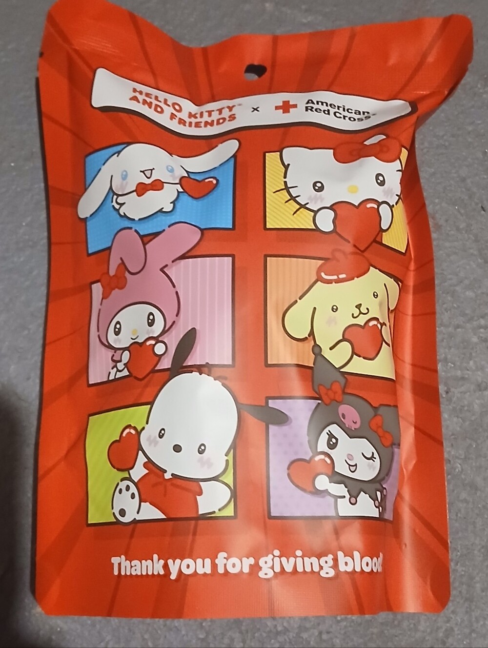 Hello Kitty And Friend X Red Cross- Keychain And Stickers